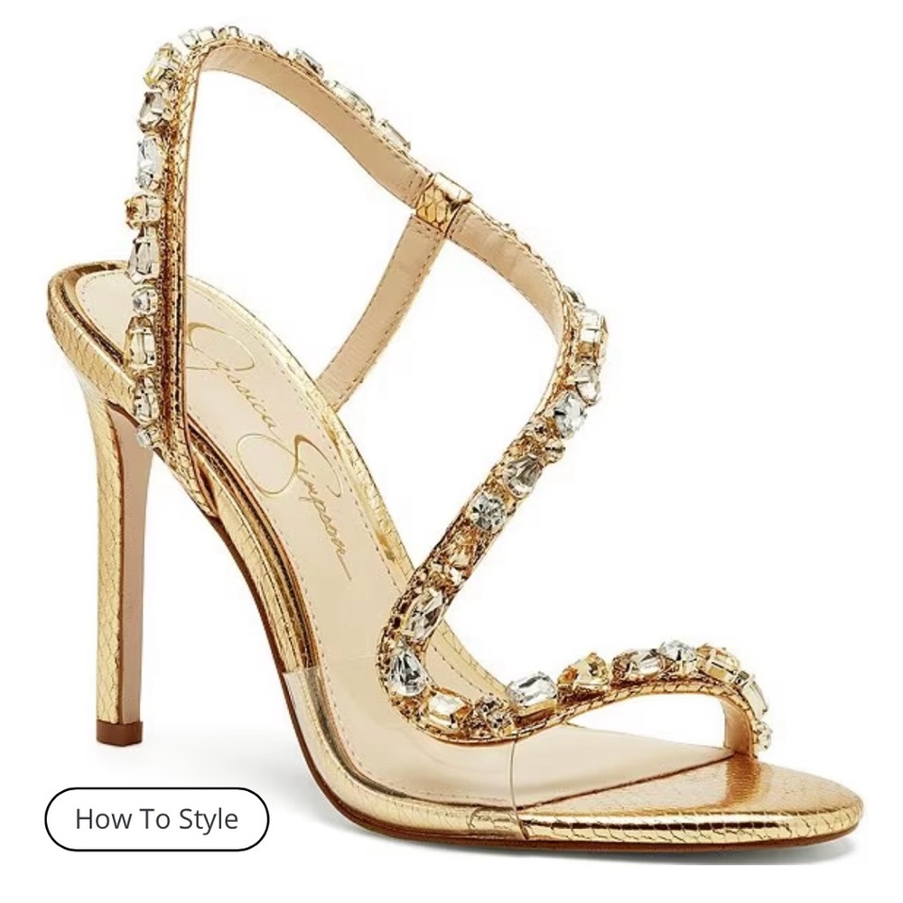 Jessica Simpson Gold heels